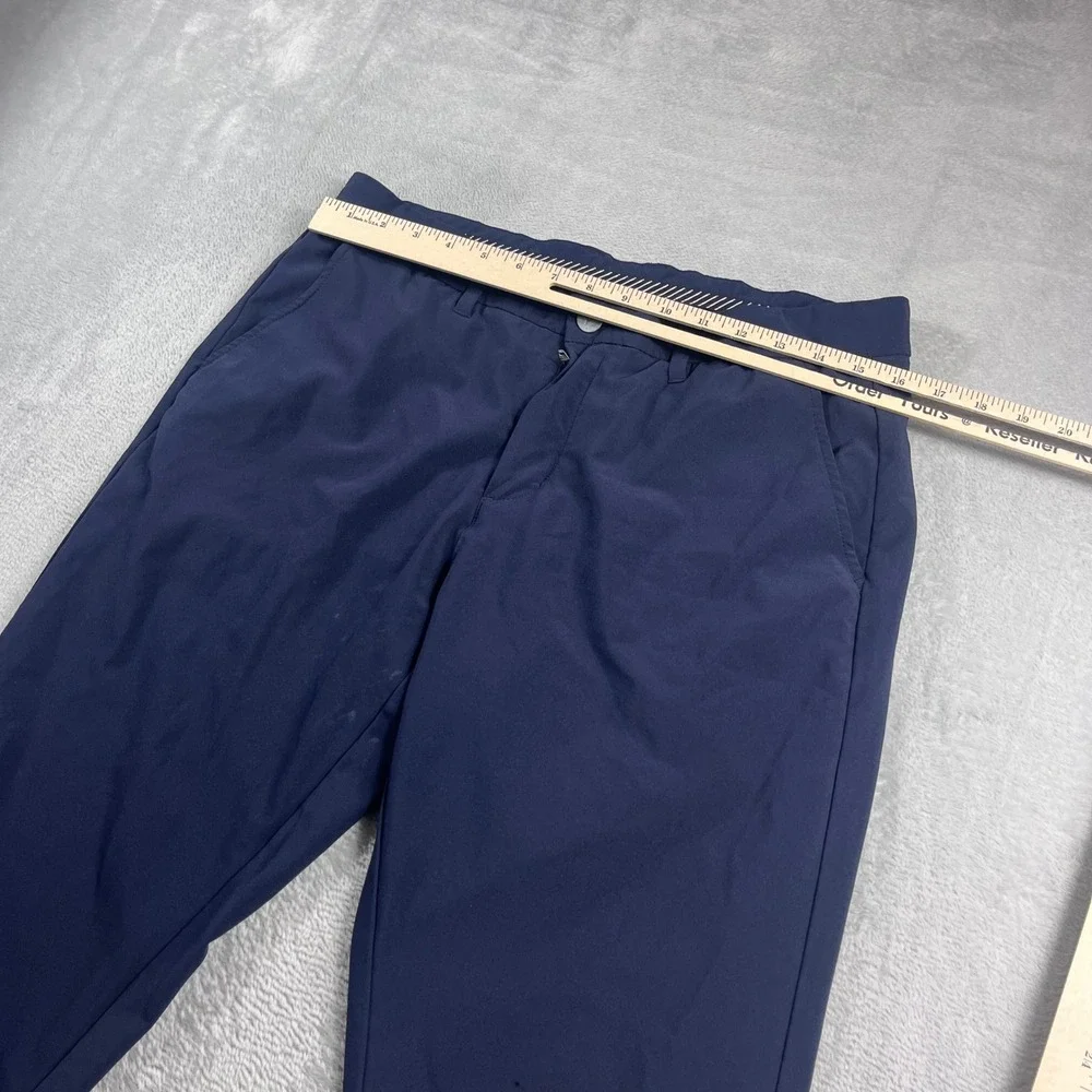 Primo Golf Joggers Men 34 Regular Navy Blue Tapered Performance Pants Zipper Hem